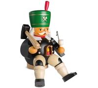 Smoker Mountain Man With Hammer Sitting WxH 12x20 Cm Miner Mining Figure