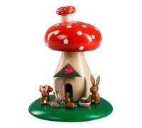 Smoker Mushroom with Rabbits 13cm NEW Smoker Figure