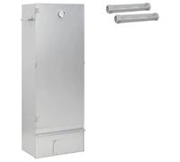 Smoker Oven Silver Galvanised Steel 44.5 x 29 x 110 cm Outdoor BBQ Vertical Rack