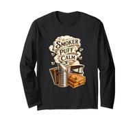 Smoker Puff Calm Beekeeper Hive Check Long Sleeve T-Shirt