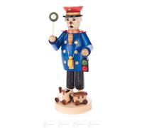 Smoker Railwayman with Railway WxHxD 10 cmx24 cmx11 cm NEW Ore Mountains