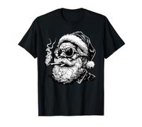 Smoker Santa Claus Smoking Funny Dark Christmas T-Shirt