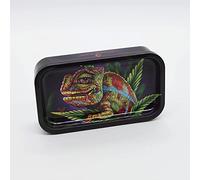 Smokerhontas Metal Tin with Rolling Tray/Odour-Proof Storage Tin 12.2 x 7 x 3 cm Including Pop Up