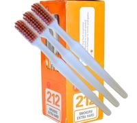 Smokers Hard Plaque Remover Toothbrush Set for Adults - Best Plaque and Tartar Remover Tooth Brushes with Hard Bristles ,Dental Tools to Remove Plaque , Cleaning Brushes for Oral Care (Pack of 3)