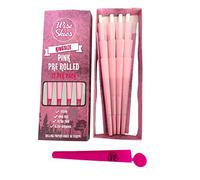 Smokers Store 12 Pink Pre Rolled Kingsize Cones and Matching Pink Cone Holder Storage Tube