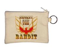 Smokey and The Bandit Classic Poster Art Burning Eagle Bird Graphic Key Chain Coin Purse Beige