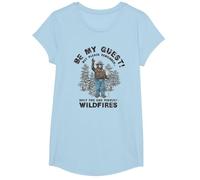 Smokey Bear Be My Guest Please Remember T-Shirt, Girls, Baby Blue, Large
