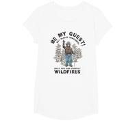 Smokey Bear Be My Guest Please Remember T-Shirt, Girls, White, X-Small