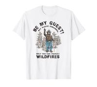 Smokey Bear Be My Guest Please Remember T-Shirt, Men, White, 5X-Large
