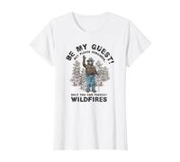 Smokey Bear Be My Guest Please Remember T-Shirt, Women, White, 3X-Large