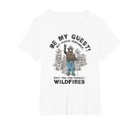 Smokey Bear Be My Guest Please Remember T-Shirt, Women's Plus, White, 1X