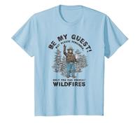Smokey Bear Be My Guest Please Remember T-Shirt, Youth, Baby Blue, Small