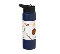 Smokey Bear Cute Outdoor Hiking Pattern Stainless Steel Insulated Water Bottle