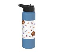 Smokey Bear Cute Outdoor Hiking Pattern Stainless Steel Insulated Water Bottle
