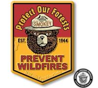 Smokey Bear 'Protect Our Forests' Magnet by Classic Magnets, 2.4" x 3.2", Collectible Souvenirs Made in The USA