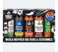 Smokey Carter - Low & Slow BBQ Seasoning Gift Set, 5x100g BBQ Rubs & Spices | For brisket, pulled pork, ribs & roasts - ideal for smoker, slow cooker, oven, air fryer, grill, BBQ & meat marinades.