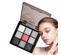 Smokey Eyeshadow Palette - 9 Shades Blendable Texture, Long Lasting Shiny Pigments | Perfect for Party Makeup, Midnight Beauty, Travel Use, Professional Styling, Elegant Eye Creation