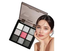 Smokey Eyeshadow Palette - Pressed Powder Makeup, 9 Blendable Black Shimmer Matte Eyeshadows With High Pigmentation And Long Lasting Formula | For Midnight Masquerade Parties And Evening Looks