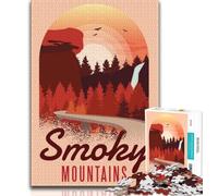 Smokey Mountains Jigsaw Puzzles for Adults 1000,for Educational Game Challenge Toy for Is Ideal As A Gift for The Whole Family 50x75cm