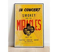 Smokey Robinson And The Miracles 1960's Tour Live Concert : Huge 36"x24" Poster Print Similar (Slightly Larger) to A1 Size : Retro Reproduction BRING YOUR WALLS TO LIFE ! #3