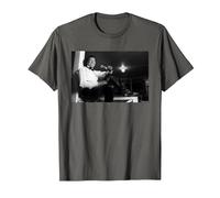 Smokey Robinson Motown Singer The Miracles by Michael Grecco T-Shirt, Men, Asphalt Grey, X-Large