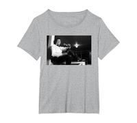 Smokey Robinson Motown Singer The Miracles by Michael Grecco T-Shirt, Women's Plus, Heather Grey, 4X