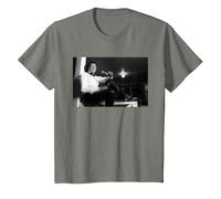 Smokey Robinson Motown Singer The Miracles by Michael Grecco T-Shirt, Youth, Olive Heather, Small