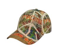 Smokey The Bear Baseball Cap Men Women Classic Adjustable for Running Workout and Outdoor Activitie All Season Dad Hat Gift, Rectangle Peace Sign Graffiti All You Need is Love, One size