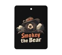 Smokey The Bear Fire Danger Car Aromatherapy Tablets Air Freshener Hanging Scented Cards for Rooms Bathrooms Wardrobe Square
