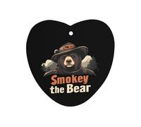 Smokey The Bear Fire Danger Car Aromatherapy Tablets Air Freshener Hanging Scented Cards for Rooms Bathrooms Wardrobe Love form
