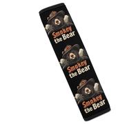 Smokey The Bear Fire Danger Car Seat Belt Pad Strap Belts Covers Universal Auto Part Accessories 1PCS