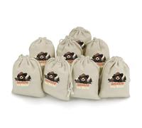 Smokey The Bear Fire Danger Drawstring Goody Bag 8 Pcs Reusable Gift Bags Cotton And Hemp Bunches Pocket for Halloween Christmas Parties