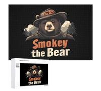Smokey The Bear Fire Danger Funny Wooden Picture Puzzle Wood Jigsaw Creative Gift for Adults And Family Game