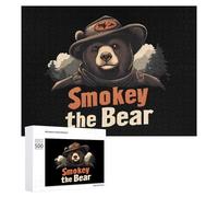 Smokey The Bear Fire Danger Funny Wooden Picture Puzzle Wood Jigsaw Creative Gift for Adults And Family Game