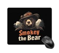 Smokey The Bear Fire Danger Gaming Mouse Pad with Rubber Base