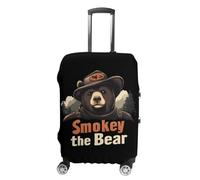 Smokey The Bear Fire Danger Luggage Case Cover Protective Suitcase Covers Anti Scratch Baggage Washable Fits 19-32 Inch M