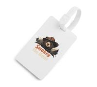 Smokey The Bear Fire Danger Luggage Tag for Suitcases Identify Labels Privacy Travel Baggage for Women Men
