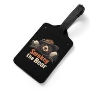 Smokey The Bear Fire Danger Luggage Tag for Suitcases PU Leather Identify Labels Privacy Travel Baggage Accessories Essentials