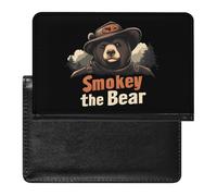 Smokey The Bear Fire Danger Passport Holder Cover Slim Wallet with ID Card Slot Case Protector for Women Men
