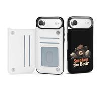 Smokey The Bear Fire Danger Phone Case Compatible with iPhone 17/17 Air/17 Pro/17 Pro Max Flip Protective Cover with Card Holder