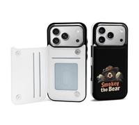 Smokey The Bear Fire Danger Phone Case Compatible with iPhone 17/17 Air/17 Pro/17 Pro Max Flip Protective Cover with Card Holder