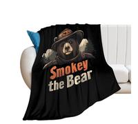 Smokey The Bear Fire Danger Soft Flannel Blanket 250g Large Bed Blankets Lightweight Carpet for Sofa Couch Bed 40"*50" （100 * 130cm）