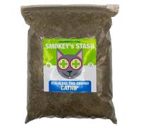 Smokey's Stash Catnip Stalkless Dried Ground Premium Bulk 12oz Heavy Duty Cat Bag