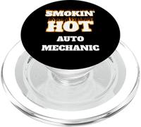 Smokin' Hot Auto Mechanic Burning Fire Career Professional PopSockets PopGrip for MagSafe