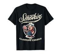 Smokin' Meats And Clapping Cheeks Funny Vintage BBQ T-Shirt