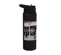Smoking Alien Holding Aliens are Real Sign Scene Stainless Steel Insulated Water Bottle