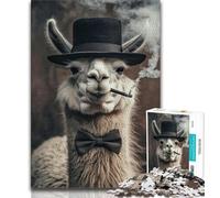 Smoking Alpaca 2000 Piece Jigsaw Puzzles for Teenagers,for Educational Game Challenge Toy Unique Home Decor And Gifts 70x100cm