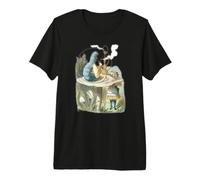 Smoking Blue Caterpillar - Alice in Wonderland Premium T-Shirt