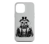 Smoking Bulldog Gentleman In Tuxedo Top Hat Case for iPhone 13 Pro Max