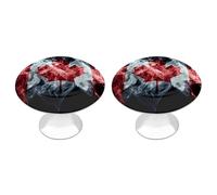 Smoking Canada Canadian Flag Printed Drawer Handles 2 Pack 1.2" Round Stainless Steel Cabinet Knobs Pulls